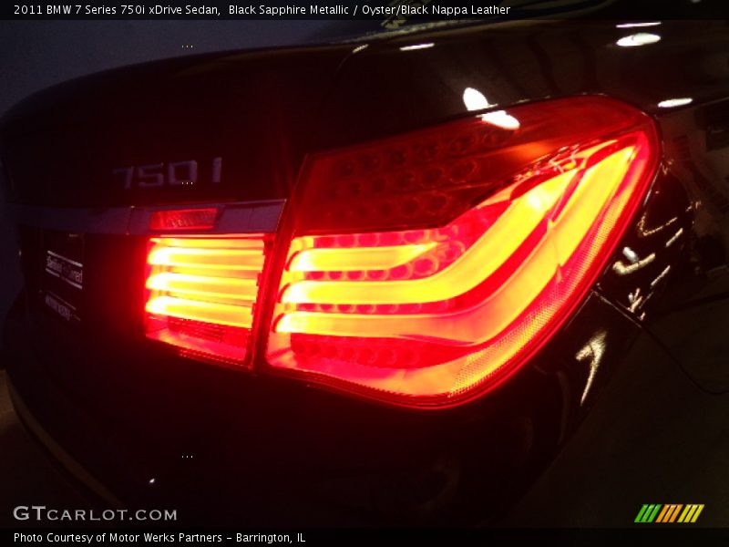 Black Sapphire Metallic / Oyster/Black Nappa Leather 2011 BMW 7 Series 750i xDrive Sedan