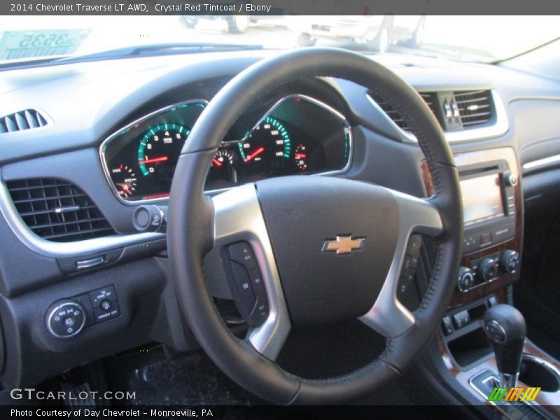 Crystal Red Tintcoat / Ebony 2014 Chevrolet Traverse LT AWD