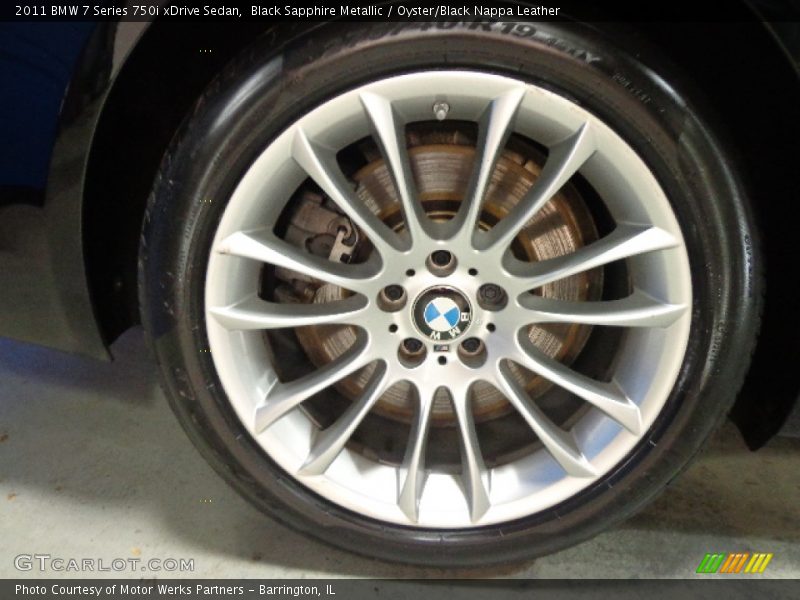 Black Sapphire Metallic / Oyster/Black Nappa Leather 2011 BMW 7 Series 750i xDrive Sedan