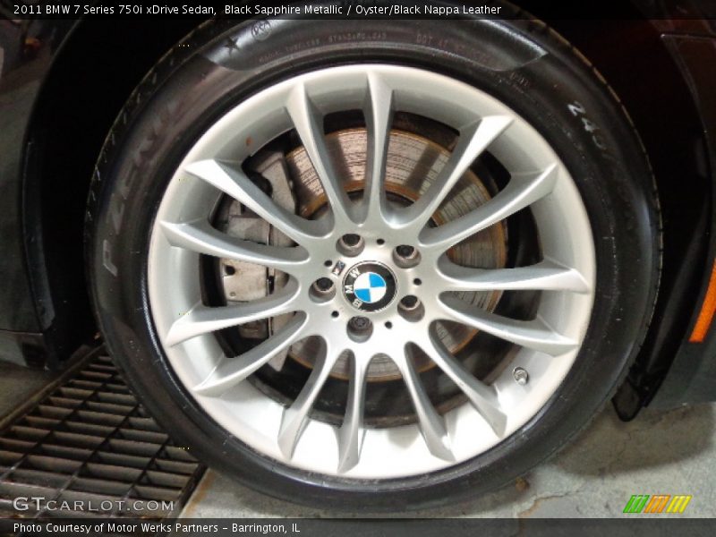 Black Sapphire Metallic / Oyster/Black Nappa Leather 2011 BMW 7 Series 750i xDrive Sedan