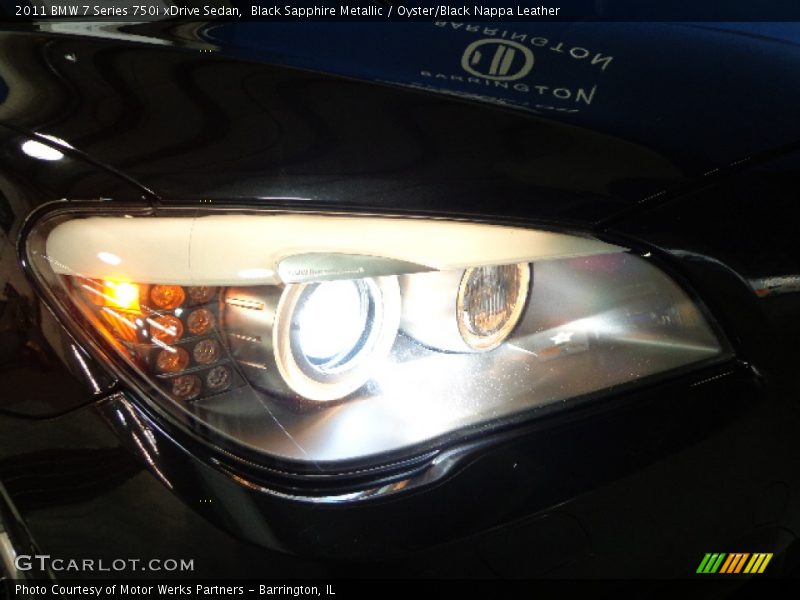 Black Sapphire Metallic / Oyster/Black Nappa Leather 2011 BMW 7 Series 750i xDrive Sedan