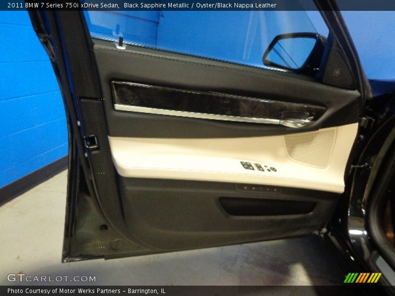 Black Sapphire Metallic / Oyster/Black Nappa Leather 2011 BMW 7 Series 750i xDrive Sedan