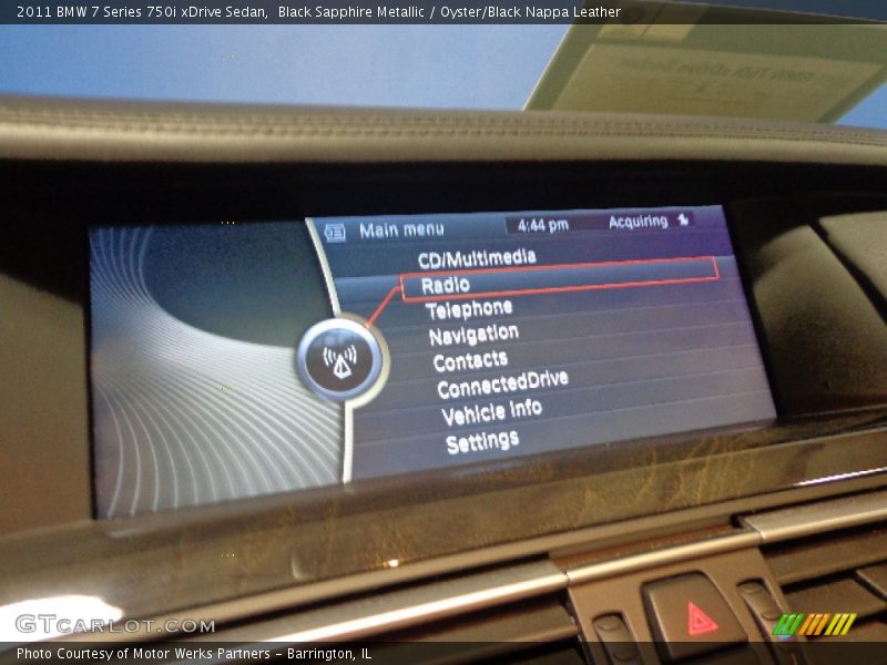 Black Sapphire Metallic / Oyster/Black Nappa Leather 2011 BMW 7 Series 750i xDrive Sedan