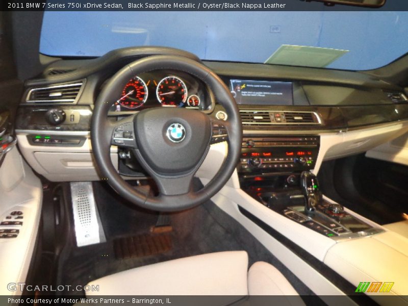 Black Sapphire Metallic / Oyster/Black Nappa Leather 2011 BMW 7 Series 750i xDrive Sedan