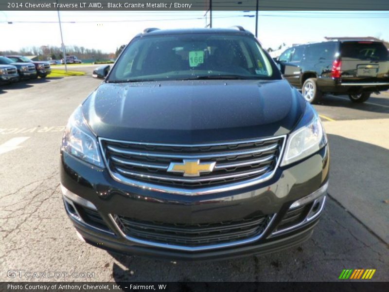 Black Granite Metallic / Ebony 2014 Chevrolet Traverse LT AWD