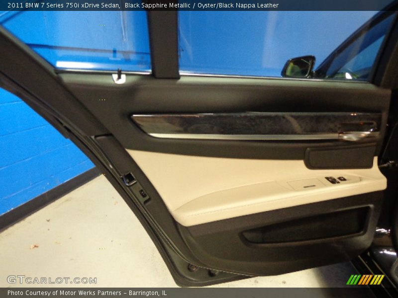 Black Sapphire Metallic / Oyster/Black Nappa Leather 2011 BMW 7 Series 750i xDrive Sedan