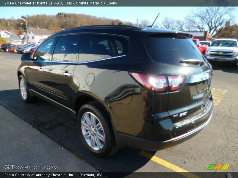 Black Granite Metallic / Ebony 2014 Chevrolet Traverse LT AWD