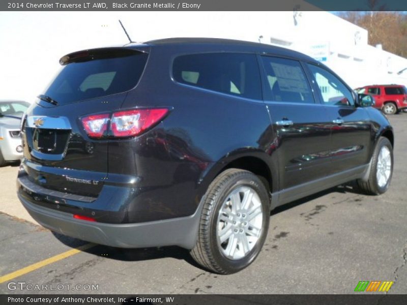 Black Granite Metallic / Ebony 2014 Chevrolet Traverse LT AWD