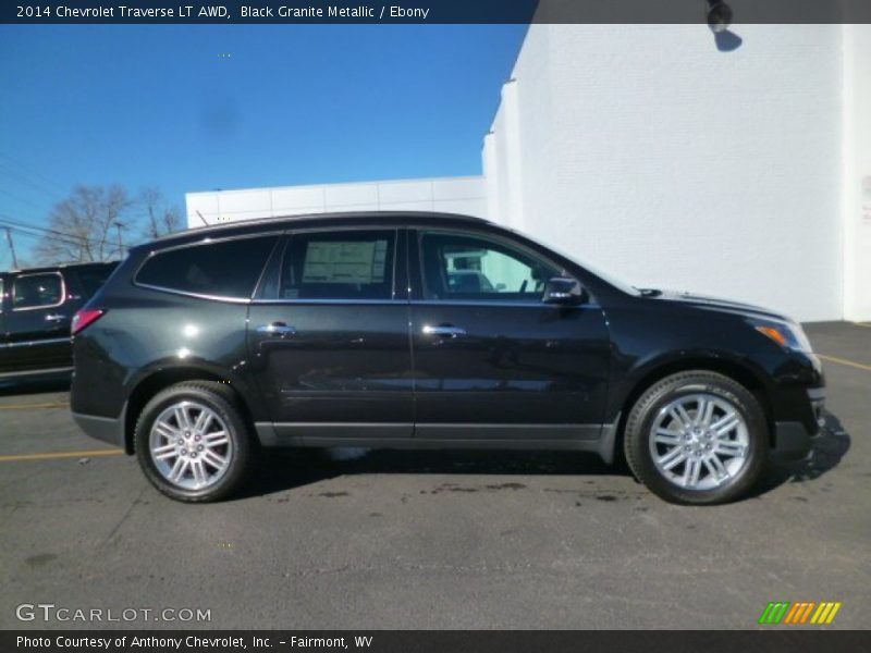 Black Granite Metallic / Ebony 2014 Chevrolet Traverse LT AWD