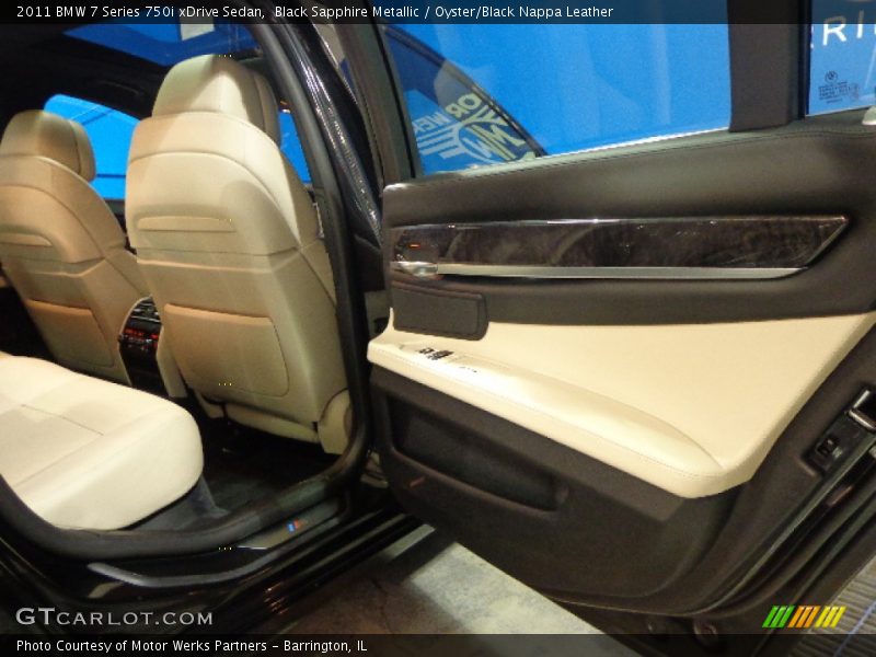 Black Sapphire Metallic / Oyster/Black Nappa Leather 2011 BMW 7 Series 750i xDrive Sedan