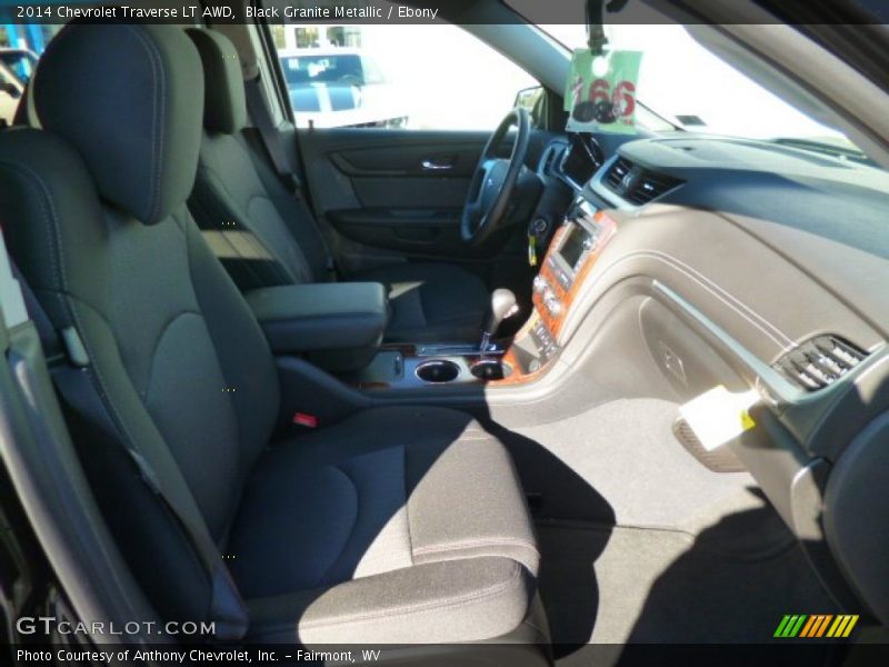 Black Granite Metallic / Ebony 2014 Chevrolet Traverse LT AWD
