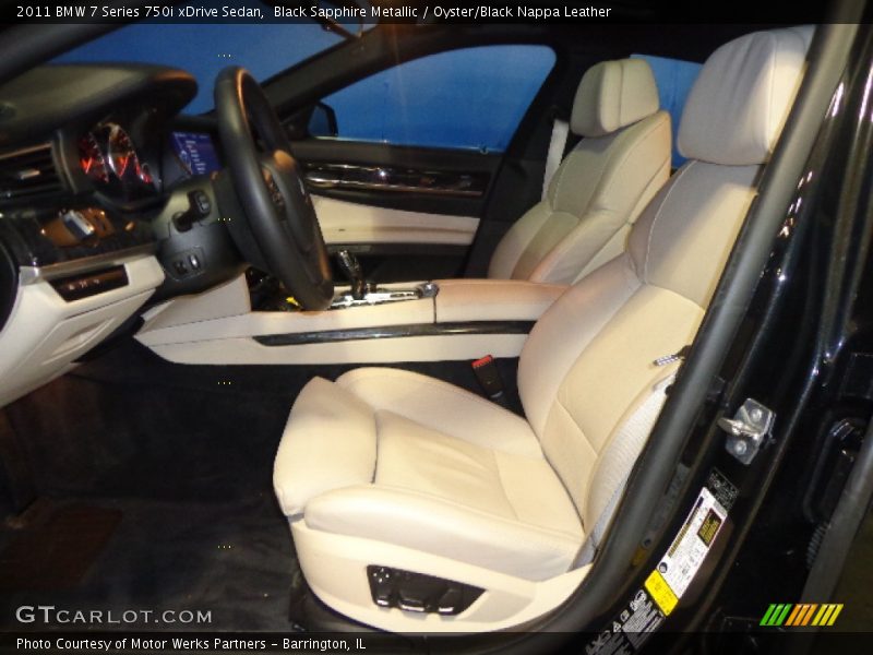 Black Sapphire Metallic / Oyster/Black Nappa Leather 2011 BMW 7 Series 750i xDrive Sedan