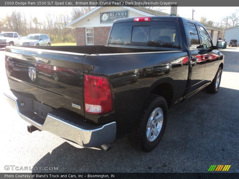 Brilliant Black Crystal Pearl / Dark Slate/Medium Graystone 2009 Dodge Ram 1500 SLT Quad Cab