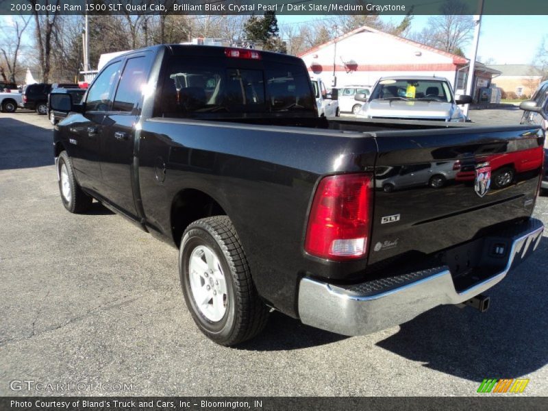 Brilliant Black Crystal Pearl / Dark Slate/Medium Graystone 2009 Dodge Ram 1500 SLT Quad Cab