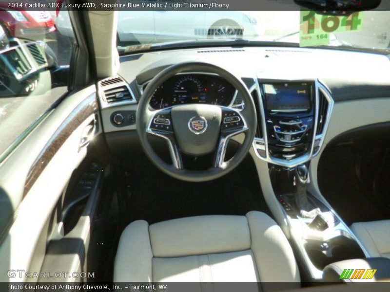 Sapphire Blue Metallic / Light Titanium/Ebony 2014 Cadillac SRX Luxury AWD