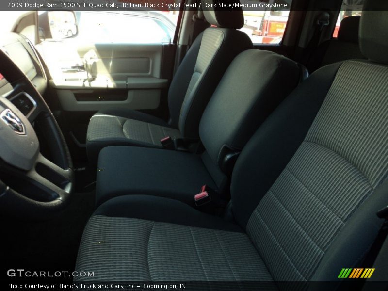 Brilliant Black Crystal Pearl / Dark Slate/Medium Graystone 2009 Dodge Ram 1500 SLT Quad Cab