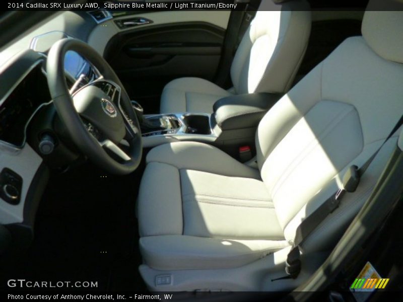 Sapphire Blue Metallic / Light Titanium/Ebony 2014 Cadillac SRX Luxury AWD