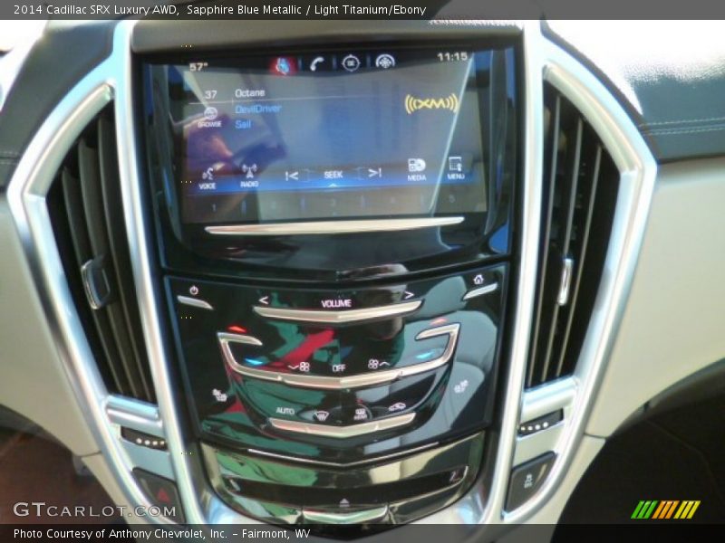 Sapphire Blue Metallic / Light Titanium/Ebony 2014 Cadillac SRX Luxury AWD
