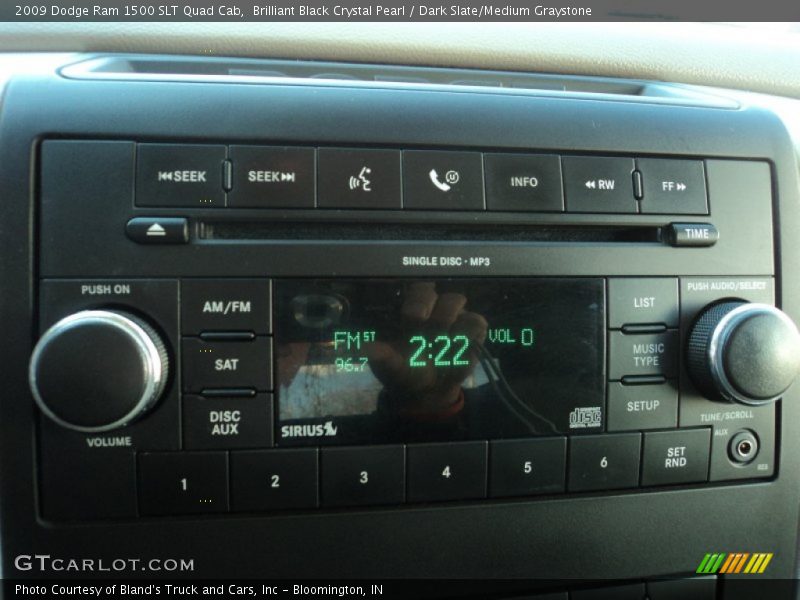 Brilliant Black Crystal Pearl / Dark Slate/Medium Graystone 2009 Dodge Ram 1500 SLT Quad Cab