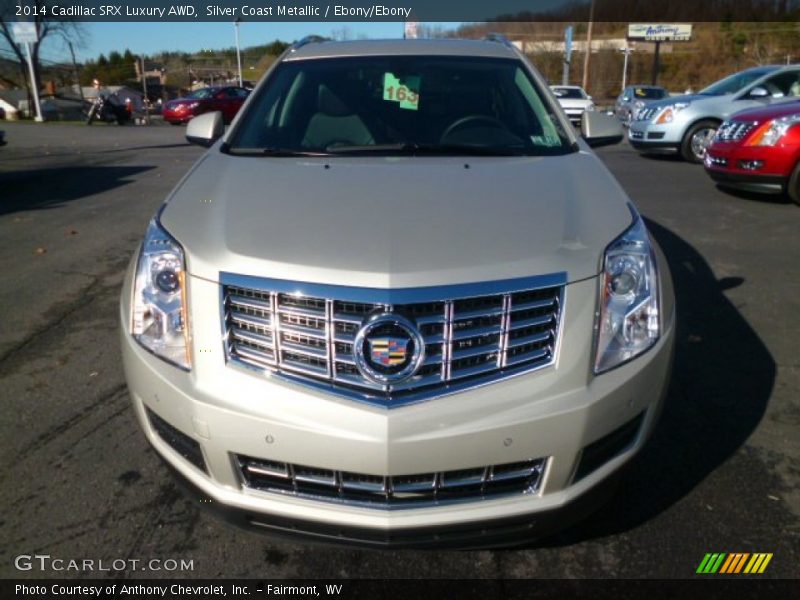 Silver Coast Metallic / Ebony/Ebony 2014 Cadillac SRX Luxury AWD