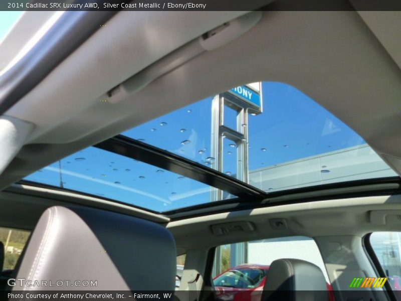 Silver Coast Metallic / Ebony/Ebony 2014 Cadillac SRX Luxury AWD