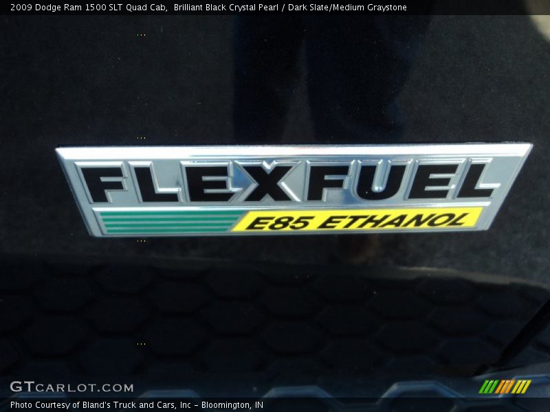 Brilliant Black Crystal Pearl / Dark Slate/Medium Graystone 2009 Dodge Ram 1500 SLT Quad Cab