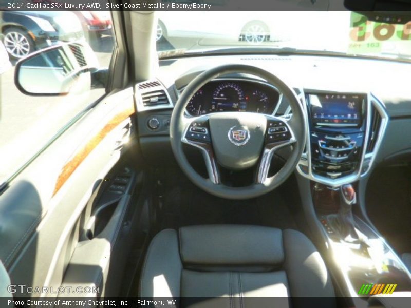 Silver Coast Metallic / Ebony/Ebony 2014 Cadillac SRX Luxury AWD