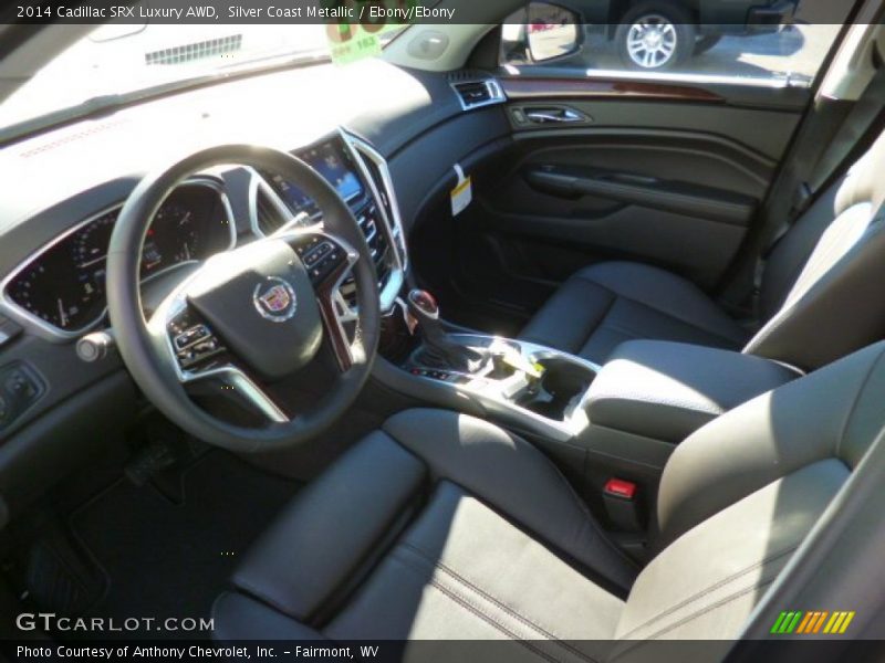 Silver Coast Metallic / Ebony/Ebony 2014 Cadillac SRX Luxury AWD
