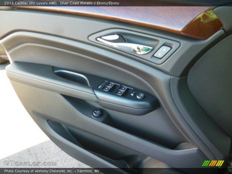 Silver Coast Metallic / Ebony/Ebony 2014 Cadillac SRX Luxury AWD