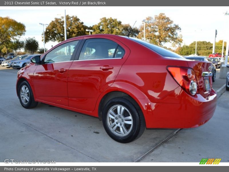 Victory Red / Jet Black/Brick 2013 Chevrolet Sonic LT Sedan