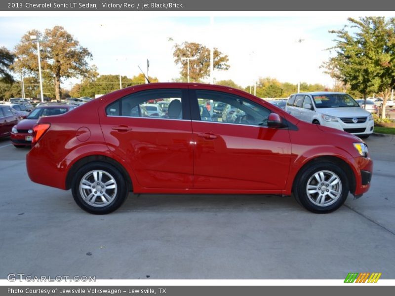 Victory Red / Jet Black/Brick 2013 Chevrolet Sonic LT Sedan