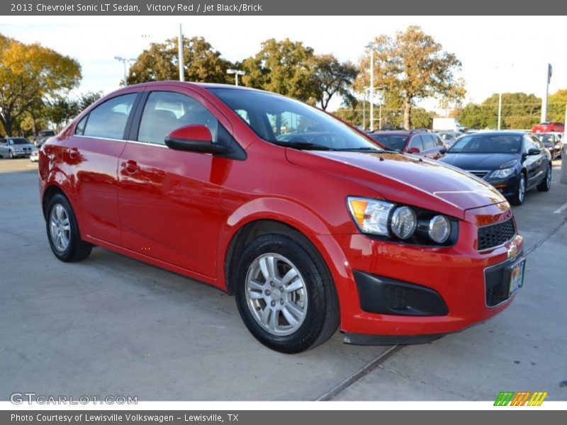 Victory Red / Jet Black/Brick 2013 Chevrolet Sonic LT Sedan