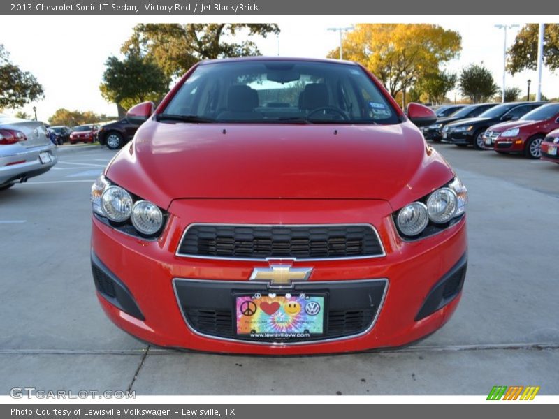 Victory Red / Jet Black/Brick 2013 Chevrolet Sonic LT Sedan