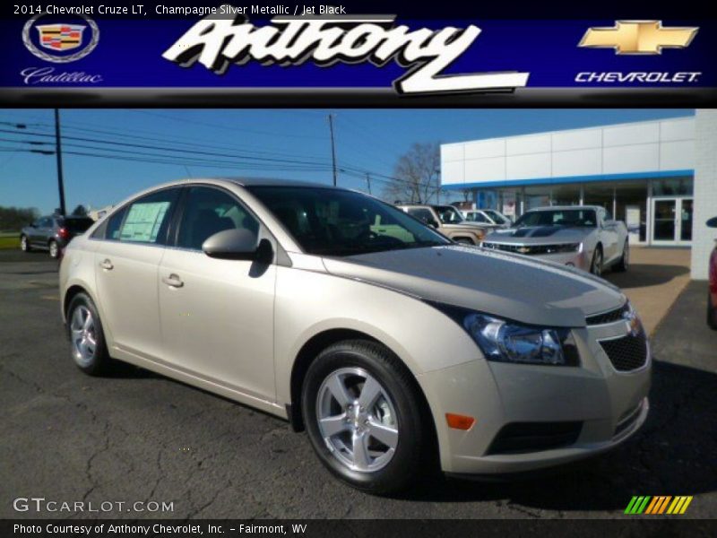 Champagne Silver Metallic / Jet Black 2014 Chevrolet Cruze LT