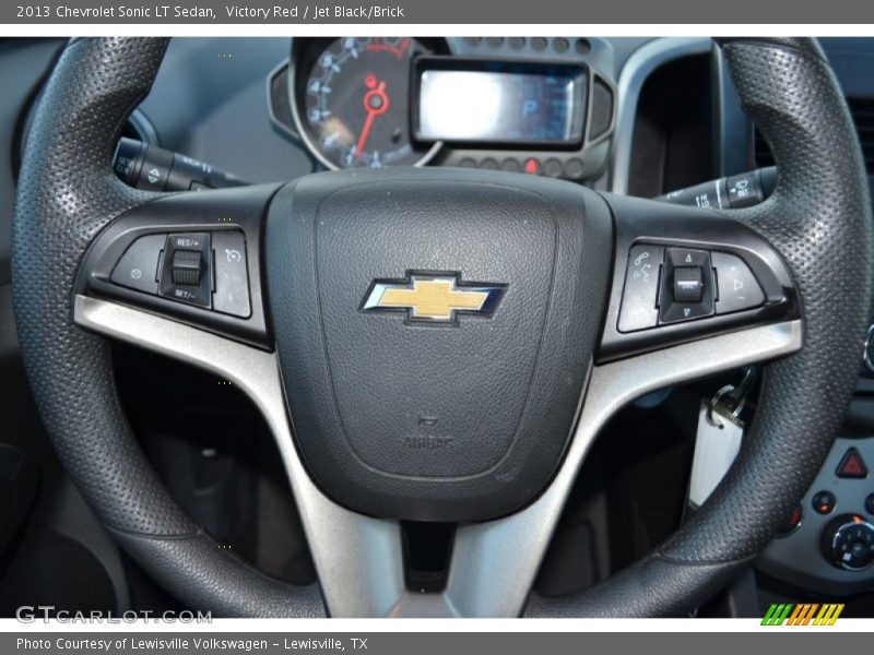 Victory Red / Jet Black/Brick 2013 Chevrolet Sonic LT Sedan