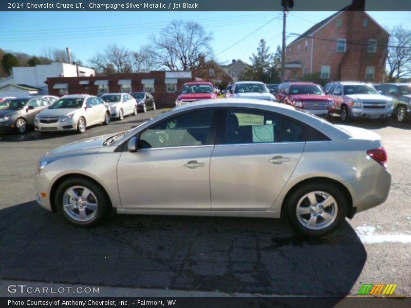 Champagne Silver Metallic / Jet Black 2014 Chevrolet Cruze LT