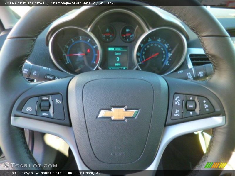 Champagne Silver Metallic / Jet Black 2014 Chevrolet Cruze LT