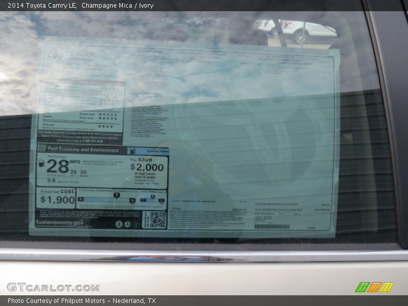 Champagne Mica / Ivory 2014 Toyota Camry LE