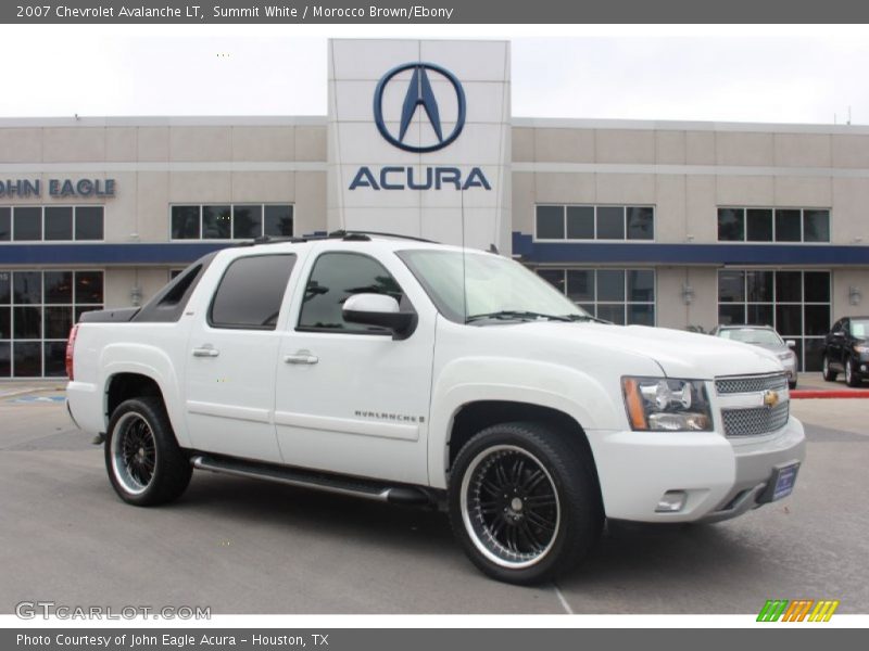 Summit White / Morocco Brown/Ebony 2007 Chevrolet Avalanche LT