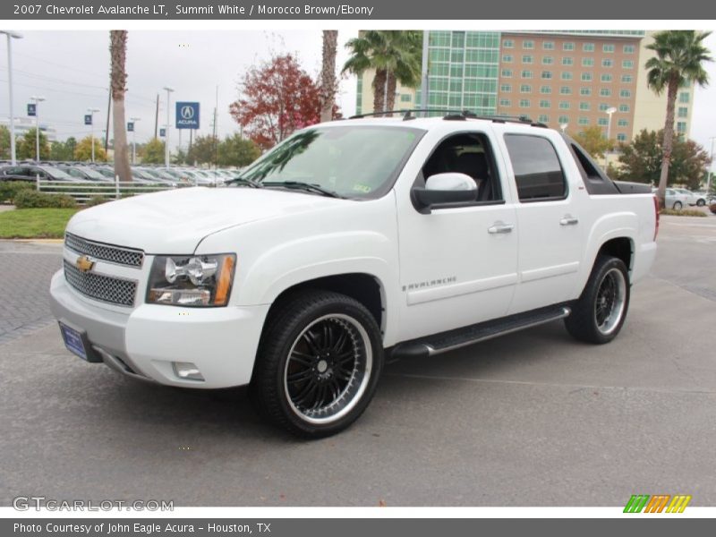 Summit White / Morocco Brown/Ebony 2007 Chevrolet Avalanche LT