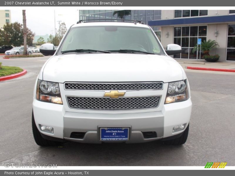 Summit White / Morocco Brown/Ebony 2007 Chevrolet Avalanche LT