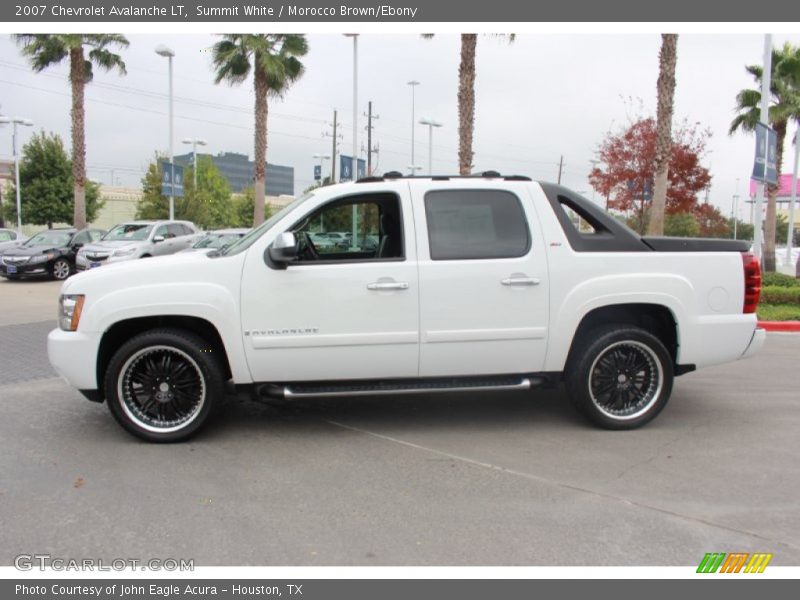 Summit White / Morocco Brown/Ebony 2007 Chevrolet Avalanche LT