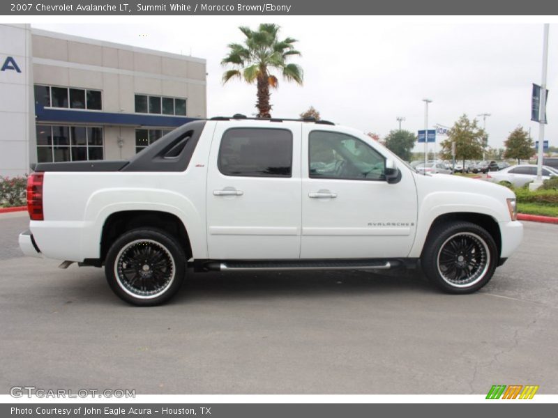Summit White / Morocco Brown/Ebony 2007 Chevrolet Avalanche LT