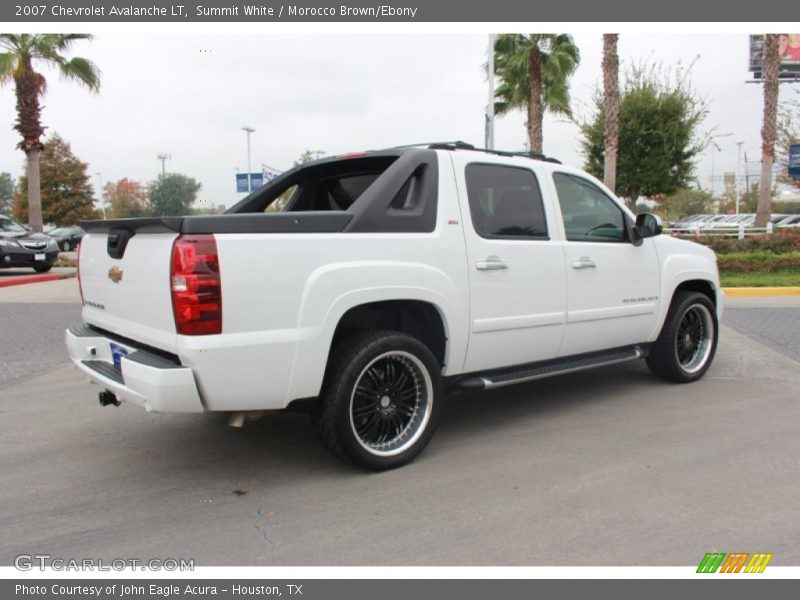 Summit White / Morocco Brown/Ebony 2007 Chevrolet Avalanche LT