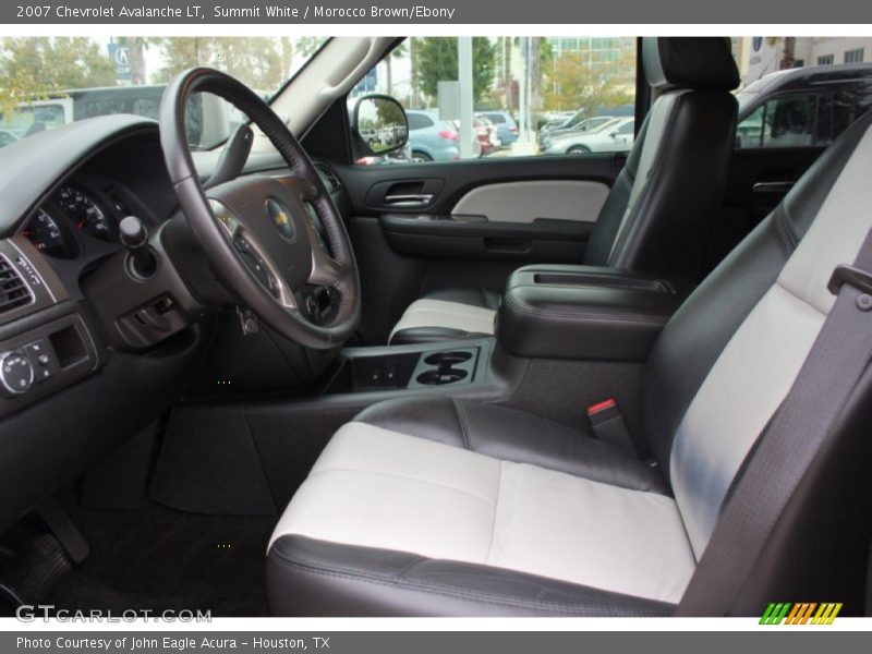 Summit White / Morocco Brown/Ebony 2007 Chevrolet Avalanche LT