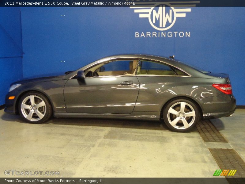 Steel Grey Metallic / Almond/Mocha 2011 Mercedes-Benz E 550 Coupe