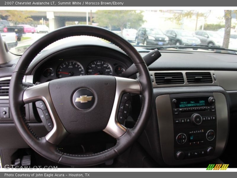 Summit White / Morocco Brown/Ebony 2007 Chevrolet Avalanche LT