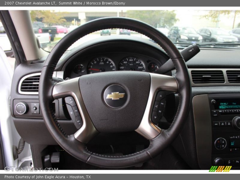 Summit White / Morocco Brown/Ebony 2007 Chevrolet Avalanche LT