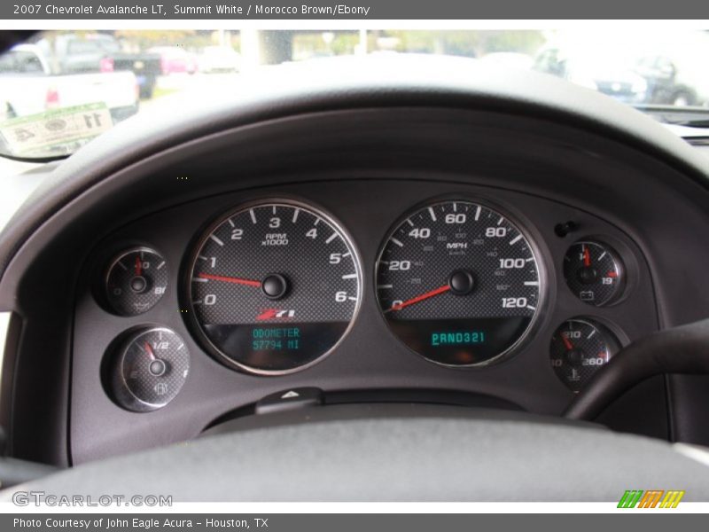Summit White / Morocco Brown/Ebony 2007 Chevrolet Avalanche LT