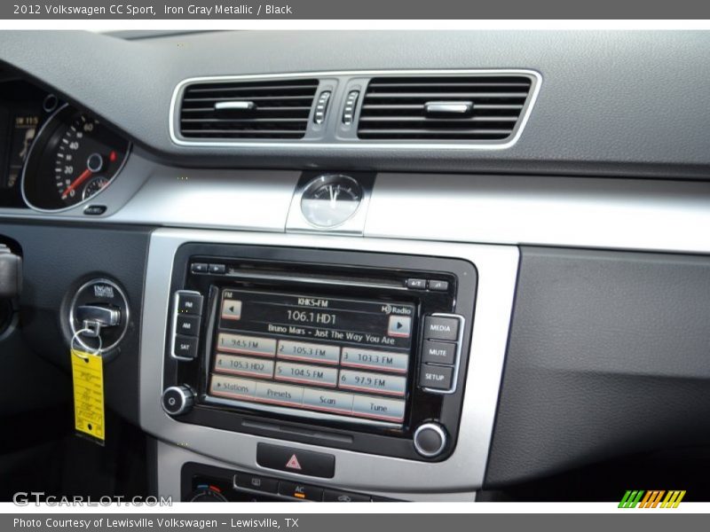 Iron Gray Metallic / Black 2012 Volkswagen CC Sport